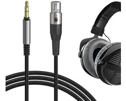 Audio Kabel voor Beyerdynamic DT 900 PRO X en DT 770 PRO X - Vervangingskabel van Gevlochten Nylon, 3.5mm Stereo, 1.7m Lengte, Hoogwaardige Geluidskwaliteit en Duurzaamheid