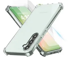 Hoesje geschikt voor Samsung A56 Transparant - 2x screenprotector - beschermglas screen protector- Anti Shock case