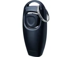Scoby - Clicker 2-in-1 Hondentrainer - Met Zilveren Ring - Clicker en Fluit voor Hondentraining - Zwart