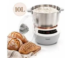 Amauré Deegmachine - 10L - 250W - Deegmachine - Deegkneedmachine - Deegkneder - Kneedmachine - Keukenmachine - Deegkneed machine - Volautomatische deegmaker