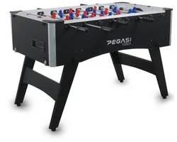 Pegasi Voetbaltafel Forza Fold up Professional line - Kickertafel - Voetbaltafel - Inklapbaar - Telescoop stangen - Incl. 10 tafelvoetballen - Zwart