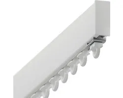 Kwaliteit Design Gordijnrail Set - Aluminium - Wit - Plafondmontage - 4 Meter(2*2m) - Eenvoudig te monteren