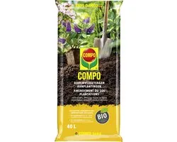 COMPO Bio Amendement du sol Plantations - 100% naturel - avec biostimulant - pour arbres, arbustes, haies et rosiers - sac 40L