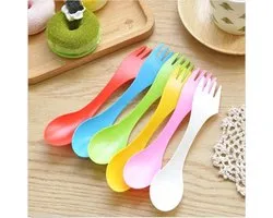 Spork – Set van 6 Stuks -  Spork Campingbestek – Spork 3 in 1