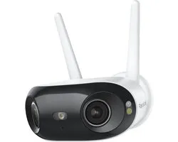 Caméra de sécurité extérieure Reolink Elite WiFi 4K 8MP Wi-Fi, image 180°, Wi-Fi 6 double bande 2,4/5 GHz, vision nocturne en couleur, stockage sur carte microSD jusqu'à 512 Go, alimentation enfichable