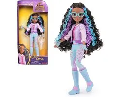 Spinmaster Unicorn Academy - Pop Layla van 24 cm met highlights in het haar - 5 modeaccessoires - Eenhoornspeelgoed