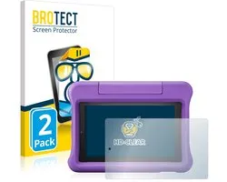BROTECT - Screenprotector voor Amazon Fire 7 Kids Edition 2019 (9. Gen.) - Folie Beschermfolie transparant 2 Stuks