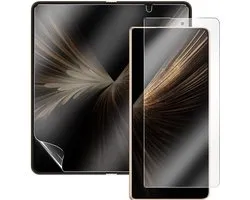 Avizar Screenprotector geschikt voor Honor Magic V5 - [Intern & Extern] Flexible Glass, Transparant