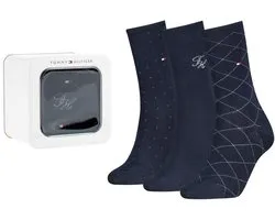 Tommy Hilfiger Damessokken Giftbox 3-Pack Navy