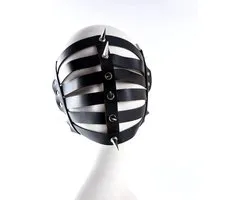 BDSM Spikes PunkMasker - Gothic - Punk - Verstelbaar - Masker - PU Leer