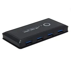 KVM USB 3.0 Switch Selector 2 Poort voor 4 Apparaten – Delen van Toetsenbord, Muis, Scanner en Printer