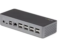 StarTech.com Dock USB-C - Mini Dock avec Hub USB-C HDMI avec 1x USB Type-C & 3x USB-A, Ethernet, Audio - Mini Docking Station USB-C HDMI DP - Station d'Accueil Universelle pour 4 Écrans (DK31C4DPPDUE)