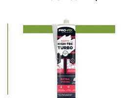 Pro-Fix - Mastic High-Tec Turbo Grijs - Pro-Fix | Flexibele Lijmkit voor Sanitaire Installaties | Ideaal voor Badkamer en Keuken | Hoge Kwaliteit & Weerstand | high-tack