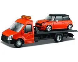 Bburago MINI Cooper - Modelauto - Schaal 1:43 - Oranje/Zwart
