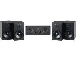 5.0 Surround Speaker Set - Satellite Hi-Fi Boxes for 5-Channel Home Theatre and Music - 2-Way Full Range Boxes in Black