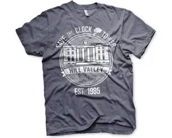 BACK TO THE FUTURE - T-Shirt Save the Clock Tower - Navy Heather (XXL)