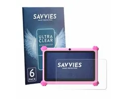 Savvies - Screenprotector voor Ascrecem KIDS710 7" - Folie Beschermfolie transparant 6 Stuks
