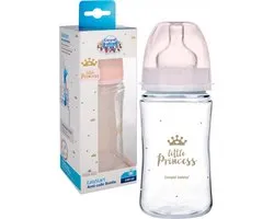 Bébés Canpol | Petit Prince | Biberon anti-colique Easy Start | rose | 3 mois et plus | 240ml | 240 ml