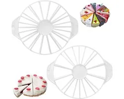 Pack of 2 Cake Dividers Orbicular Cake Divider Adjustable PP Material Quick and Even Cutting Kitchen Accessories for - ShopVlot