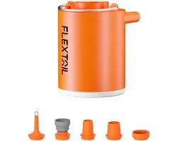 Flextail TINY PUMP X 2024 - Mini pompe à air rechargeable 3-en-1 + lampe légère 65gr couleur Oranje
