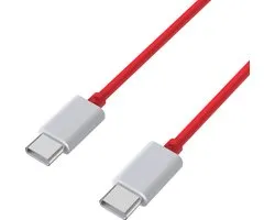 USB C naar USB C Snellader Kabel Rood - 1 meter - Oplaadkabel voor OnePlus 9 Pro / 9 / 10 Pro / 10T / 11 / 12 / 13 / 13R