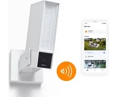 Netatmo - caméra de sécurité extérieure intelligente avec sirène - caméra de surveillance - détection de mouvement - vision nocturne - sirène intégrée - blanc - 1 pièce