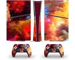 PS5 Digital Slim - Console Skin - Nebula Nexus - PS5 sticker - 1 console en 2 controller stickers