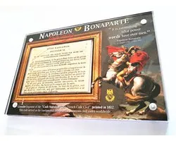 Napoleon Bonaparte - Echt Antiek Boek Fragment vd "Code Napoleon" Burgerlijk Wetboek uit het jaar 1812 - Authentiek in Stevige Acryl Beschermingscapsule - Turning Points in History - Speciale Gelimiteerde Oplage - Uniek Frankrijk Film Souvenir Cadeau