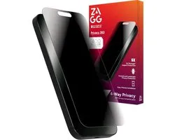 ZAGG Screen Protector Geschikt voor Apple iPhone 16 Pro - InvisibleShield Glass Elite - 360° Privacy Glass - Gemakkelijke Installatie - Antibacterieel