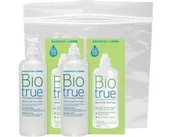 Pack de voyage BioTrue - 2 x 60ml - système de soin tout-en-un - lentilles souples