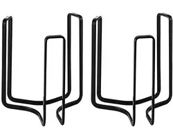 2 pcs Dinnerware Bowl Plate Holder, Bowl Holder Dish Rack, Tableware Bowl Organizer for Kitchen, Restaurant, Cupboard (Black)