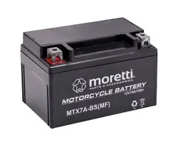 Moretti-accu, 12 V, 7 Ah, AGM (gel), startstroom 90 A, AKUYTX7A-BSXMOR000