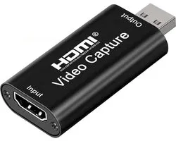 Naova Capture Card HDMI vers USB - Capture vidéo pour PlayStation Xbox Nintendo Windows MAC - Zwart