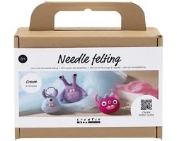 Creativ Company Mini DIY Set Needle Felting Monster Assorti colours 1 pack