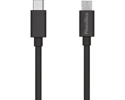 3 câbles Micro USB vers USB-C Zwart - 0 mètre - Câble de charge pour Huawei MediaPad M1 8.0 / M2 10.0 & LTE / M2 10.0 Premium (LTE & WiFi) / M2 10.1 (Premium & Standard) / M2 8.0 Premium/ M2 8.0 Standard/ M3/ M3 Youth 8.0 / M3 lite 10 / M3 lite 8.0