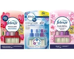 Ambi Pur 3Volution Navullingen - Mix - 3 Stuks - Thai Orchidee / Lenor / Blossom & Breeze