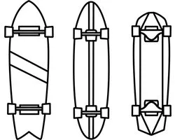 Skateboards, lot de trois --- Décoration murale Panneau mural Skateboard Decks Skateboarding Street art Graffiti Sport Extreme Oldschool Surf Longboard Pennyboard Mancave Décoration chambre d'enfant Skater Skateboarding Boards Skateboard Surfboard