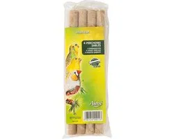 4 Bâtons de Repos en Sable pour Vogels - Convient pour Cage et Volière
