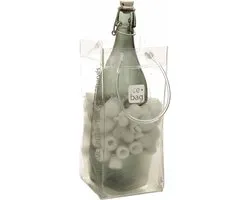 Ice Bag Wijnkoeler voor 1 Fles, Transparent, 25,5 x 11 cm