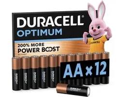 Duracell Optimum AA - batteries alcalines - 1,5V, LR6 - 12 pièces