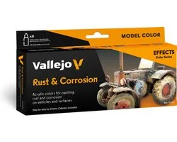 Vallejo 70262 Model Color - Couleurs rouille et corrosion par Chema Cabrero - Set Acryl 8x18ml Ensemble de Peinture