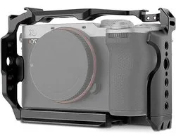 Cage de caméra pour Sony A7C II / A7CR, cadre de protection Rig avec base Arca, compatible avec stabilisateur DJI RS - Idéal pour le vlogging et la production vidéo, noir