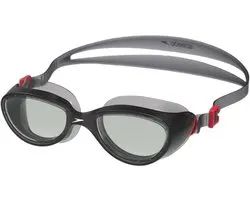 Speedo Futura Hydrospex Zwembril - Comfortabele Duikbril Volwassenen - Anti condens & UV-bescherming - Recreatieve Zwembril met Verstelbare Band - Zwart/Grijs