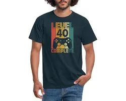 40e Verjaardag | Level 40 Complete | Gamer 40 Jaar T-Shirt Heren