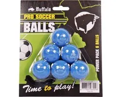 Buffalo Pro tafelvoetbal balletjes set/6pcs blue