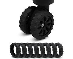 Luggage Wheel Covers 8 Pcs Silicone Suitcase Wheels Cover Noise Shock Absorption Wheel Cover Luggage Spinner Wheel - ShopVlot