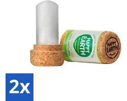 2 x Happy Earth – Deodorant Crystal – 100% Natuurlijk Unscented – 90 g - Geurloze Deodorant - Hypoallergene Deodorant - Natuurlijke Deodorant - Kristal Deodorant - Mineralen Deodorant