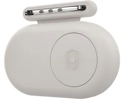 Scoby - SmartTag2 houder - Siliconen case - Geschikt voor Samsung Galaxy SmartTag2 - Veiligheidsspeld bevestigen - Track kinderen - Wit