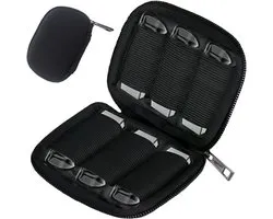 1 Pcs Storage Bag, USB Stick Storage Compartments, Electronic Accessory Organizer, Small Storage Stick, Organizer, Black Storage Box, Case for 6 Pieces USB Storage Systems