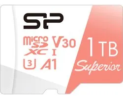 Silicon Power Superior Micro SDHC avec adaptateur SD 1 To UHS-1 U3 A1 V30 Classe 10